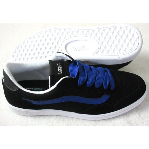 Vans Men's Cruze Too Cc 90's Retro Black Blue Canvas Suede Shoes Sizes NIB - Picture 2 of 5